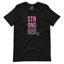 Load image into Gallery viewer, StrongHer Unisex t-shirt (Vertical Pink/White) - 3 colors available