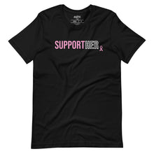 Load image into Gallery viewer, SupportHer Unisex t-shirt (Pink/White) - 3 colors available