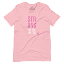 Load image into Gallery viewer, StrongHer Unisex t-shirt (Vertical Pink/White) - 3 colors available