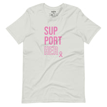 Load image into Gallery viewer, SupportHer Unisex t-shirt (Vertical Pink) - 3 colors available