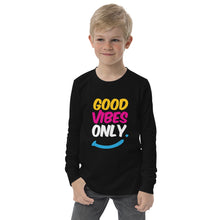 Load image into Gallery viewer, Good Vibes Only - Youth long sleeve tee