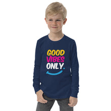 Load image into Gallery viewer, Good Vibes Only - Youth long sleeve tee