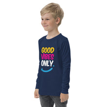 Load image into Gallery viewer, Good Vibes Only - Youth long sleeve tee