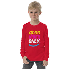 Load image into Gallery viewer, Good Vibes Only - Youth long sleeve tee