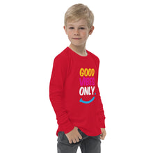 Load image into Gallery viewer, Good Vibes Only - Youth long sleeve tee