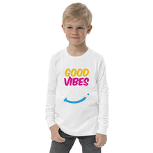 Load image into Gallery viewer, Good Vibes Only - Youth long sleeve tee