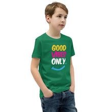 Load image into Gallery viewer, Good Vibes Only Youth Short Sleeve T-Shirt