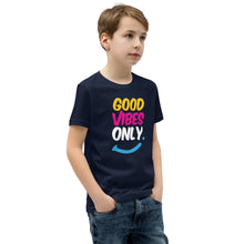 Load image into Gallery viewer, Good Vibes Only Youth Short Sleeve T-Shirt