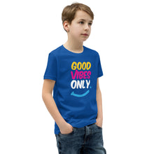 Load image into Gallery viewer, Good Vibes Only Youth Short Sleeve T-Shirt