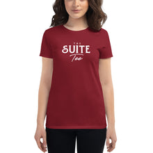 Load image into Gallery viewer, Women's Fashion Fit Short Sleeve Suite Tee (Independence Day)