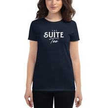 Load image into Gallery viewer, Women's Fashion Fit Short Sleeve Suite Tee (Independence Day)