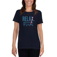 Load image into Gallery viewer, "RELAX" Memphis Blues Collection Women's Short Sleeve Tee