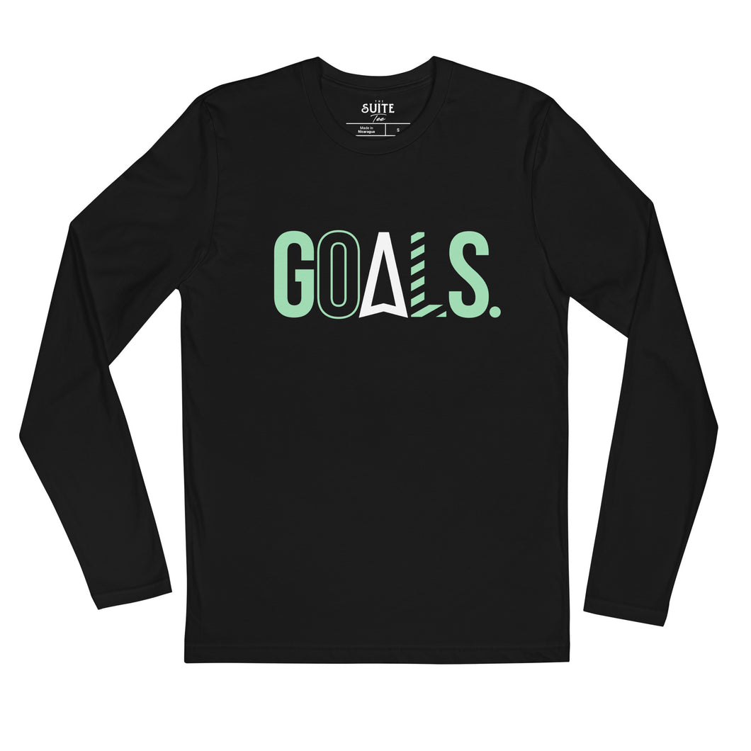 GOALS limited Edition - Mint - Long Sleeve Fitted Crew
