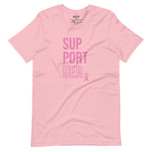 Load image into Gallery viewer, SupportHer Unisex t-shirt (Vertical Pink) - 3 colors available
