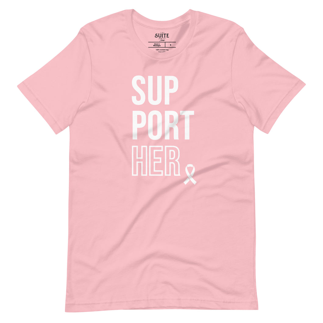 SupportHer Unisex t-shirt (Vertical All White)