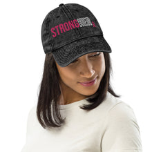 Load image into Gallery viewer, StrongHer Vintage Cotton Twill Cap - 2 colors available
