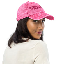 Load image into Gallery viewer, StrongHer Vintage Cotton Twill Cap - 2 colors available
